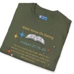 Bible Verse About Dating Tee ✨📖 Short: Wanna Come to a Party? Funny T-Shirt Military Green by Tees For Singles