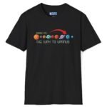 Show Me the Way to Uranus Tee 🪐😉 Funny Flirty T-shirt Black by Tees For Singles