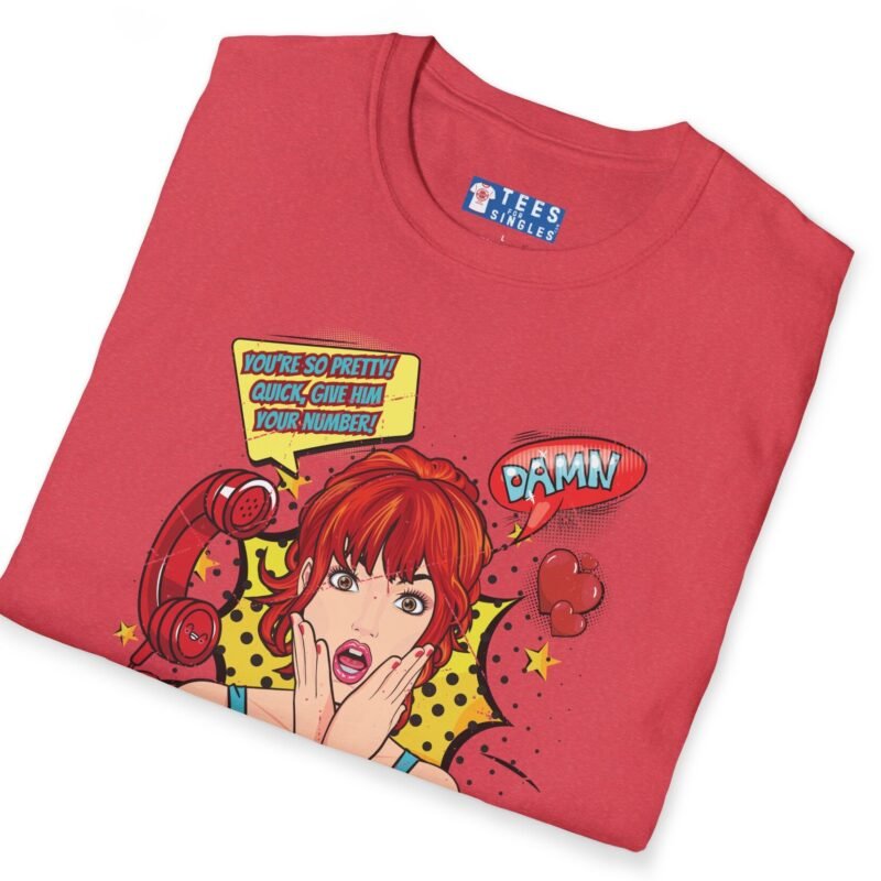 Quick, Give Him Your Number! Pop Art Tee 💥☎️ Wing Woman T-shirt by Tees For Singles