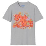 Girls Rock My World 🌸 Retro Flower Power Flirty Tee Sport Grey by Tees For Singles
