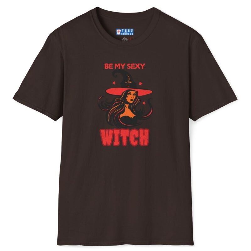 Be My Sexy Witch Premium Shirt – Flirty Goth Or Halloween Graphic Tee🔥🖤 Dark Chocolate by Tees For Singles