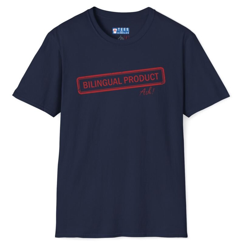 Bilingual Product: Ask! Premium Tee 🗣️❓ Navy by Tees For Singles