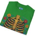 Mi Corazón Anhela Tu Amor Romantic Skeleton Ribcage Día de Muertos Design Tee -🌹💀 by Tees For Singles