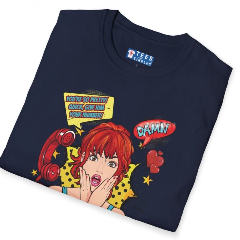Quick, Give Him Your Number! Pop Art Tee 💥☎️ Wing Woman T-shirt by Tees For Singles