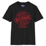 Best Service 100% Guaranteed Tee 😉 Your Partner in Flirty Fun! 🌟 Black by Tees For Singles