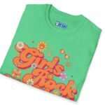 Girls Rock My World 🌸 Retro Flower Power Flirty Tee by Tees For Singles