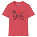 Barbecue Women’s Weekly Competition Chill & Grill In The Nude T-Shirt 🔥Vintage Design Heather Red by Tees For Singles