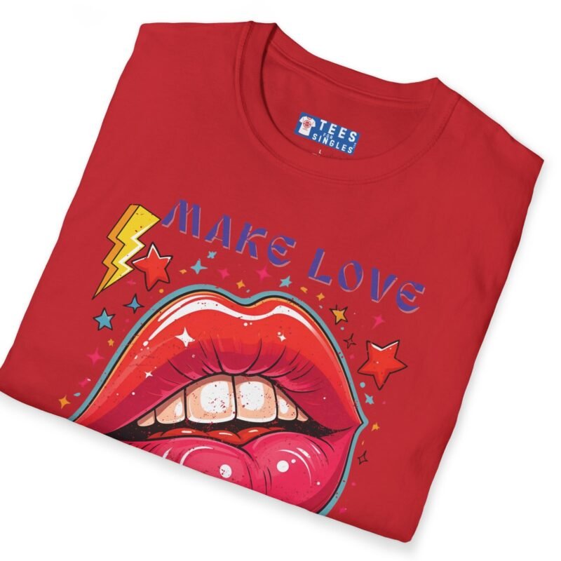 Make Love Not War Premium Tee 💋 Peace, Love & Good Sexy Vibes! Vintage Look ✨ by Tees For Singles