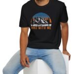 Hike With Me Retro Mountain Premium Tee 🏔️ by Tees For Singles