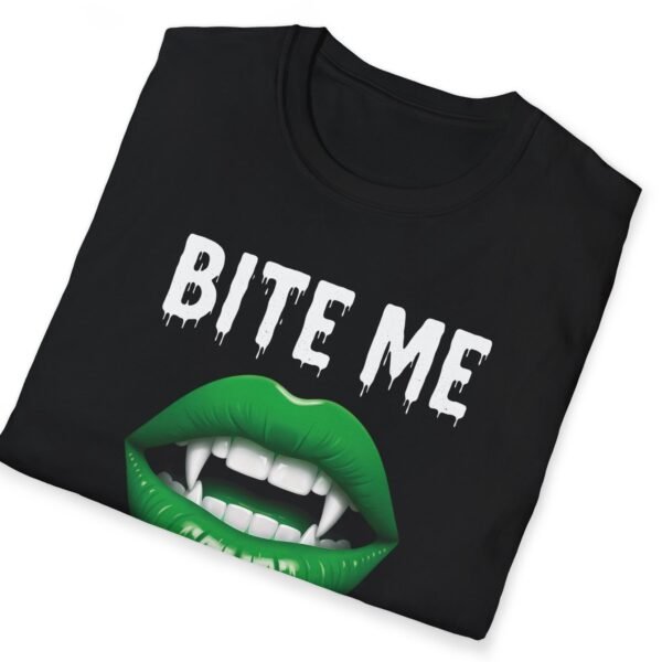 Bite Me I’m Vegan Humorous Goth T-Shirt 🧛🦇🍆🥕🫛🍅 Connect With Others Vegans by Tees For Singles