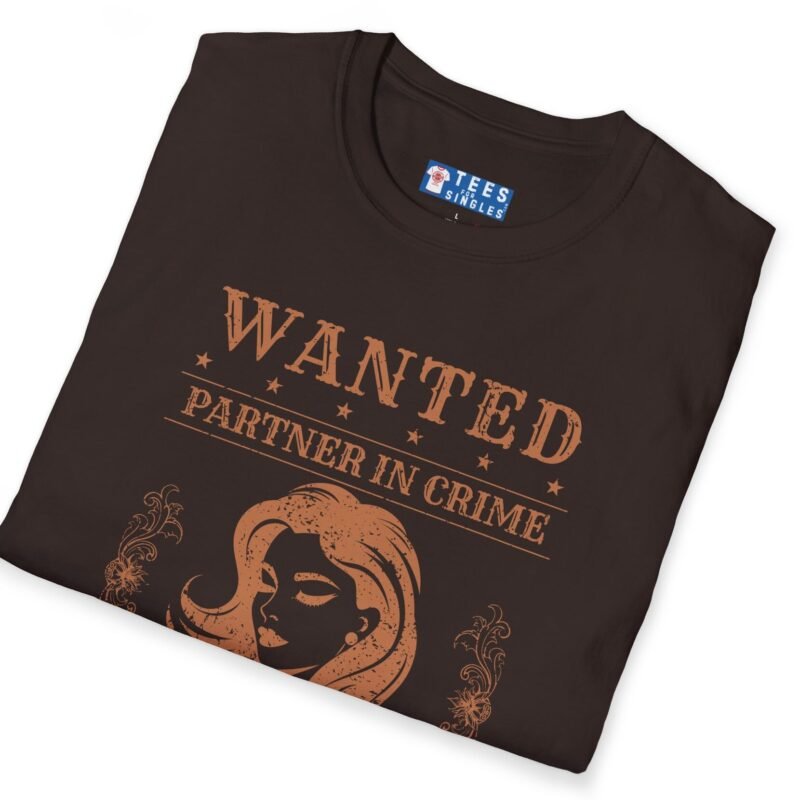 Wanted: Partner-in-Crime (If Deemed Fun) Vintage Poster Tee 🖤 by Tees For Singles