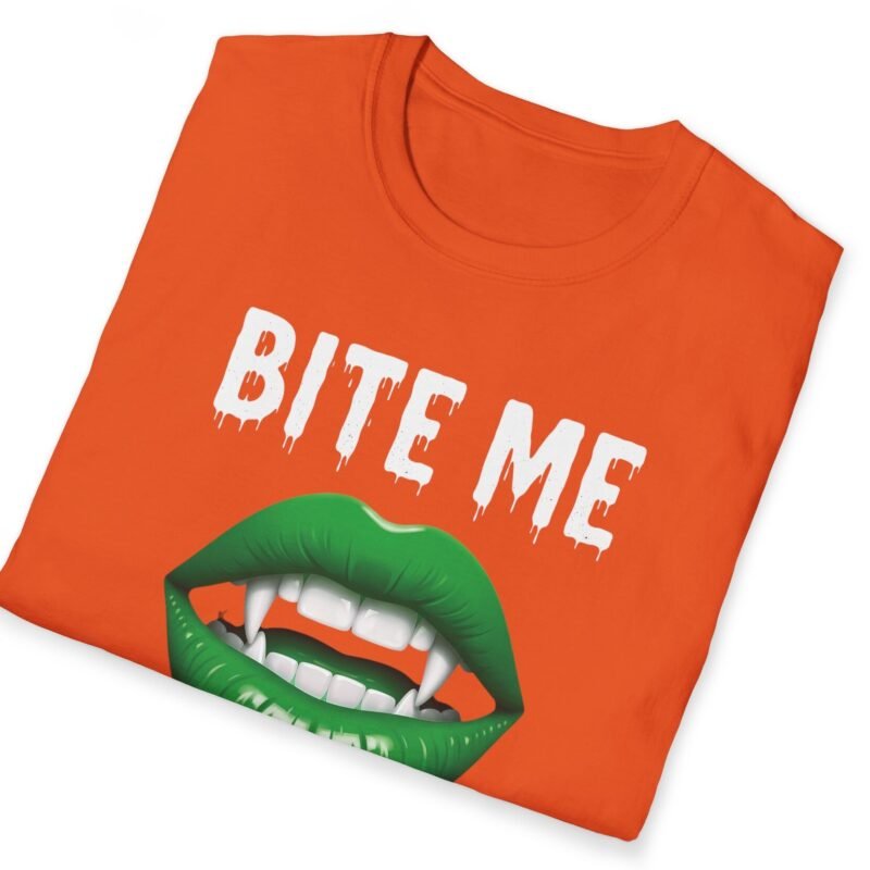 Bite Me I’m Vegan Humorous Goth T-Shirt 🧛🦇🍆🥕🫛🍅 Connect With Others Vegans by Tees For Singles