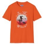 Be My Witch! 2 Premium Tee – Sexy Silhouette Halloween Shirt with Flirty Moon Art 🌕🖤 Orange by Tees For Singles