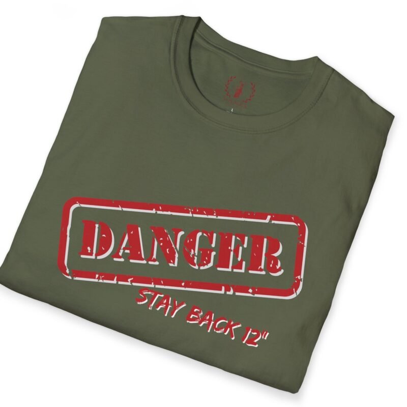 DANGER Stay Back 12″ Tee 😉 Your Flirtatious Ice-Breaker T-Shirt 💥 by Tees For Singles