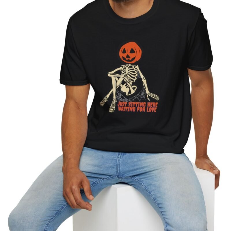 Just Sitting Here Waiting for Love Tee - Gothic Romantic Halloween Shirt by Tees For Singles - Reaction Fashion