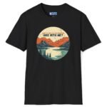 My Mind’s in the Mountains – Hike With Me? Tee 🏔️💬- Inviting T-Shirt Black by Tees For Singles