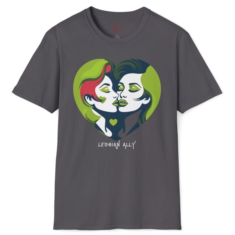“Women In Love” Lesbian Ally Tee – Show your Support And Understanding Charcoal by Tees For Singles