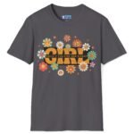 Girl 🌼 Holla If You Fine & Single Retro Flirty Tee Charcoal by Tees For Singles