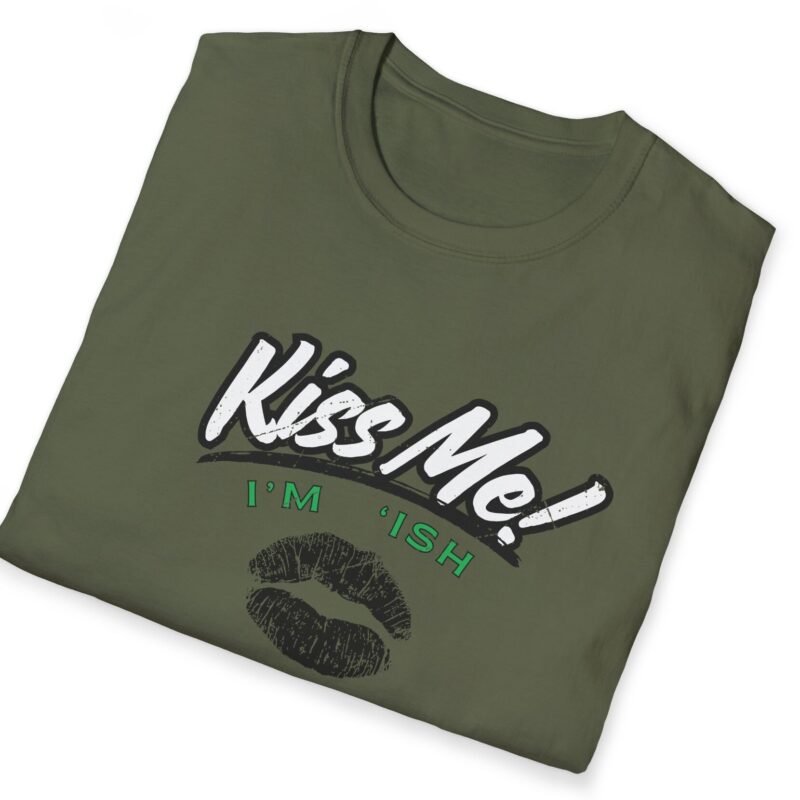 Kiss Me I’m ‘Ish 💋 Playful Flirty Tee – Get Kisses Irish Or Not by Tees For Singles