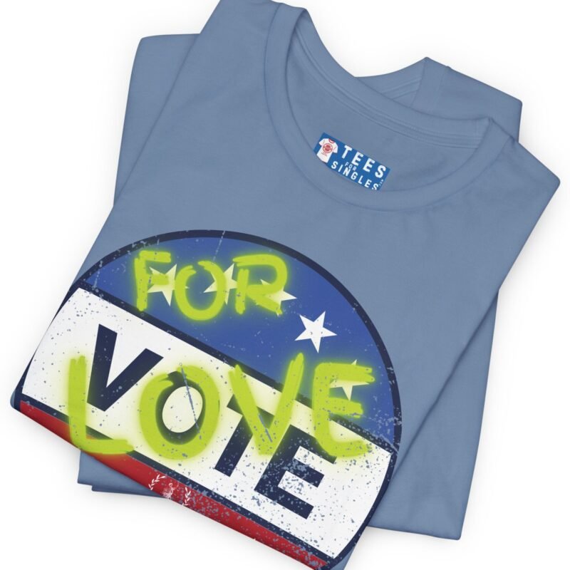 VOTE FOR LOVE ❤️💖❎ – Distressed Vintage Design Soft Jersey Tee by Tees For Singles