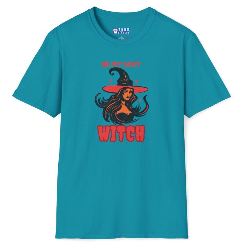 Be My Sexy Witch Premium Shirt – Flirty Goth Or Halloween Graphic Tee🔥🖤 Tropical Blue by Tees For Singles