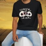 9933881416097575290_2048_custom.jpeg Trick or Kiss Tee - Flirty Gothic Skull T-shirt for Halloween And Everyday Vibes by Tees For Singles - Reaction Fashion