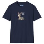 “Stop Looking at My Ass (Donkey) or I Have to Charge” – “Did You Look?” Cartoon 2 Sided T-Shirt Cute Funny Tee Navy by Tees For Singles