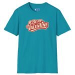 Valentine’s Day T-Shirt – “#BeMyValentine” Retro Graphic Tee ❤️😉 Tropical Blue by Tees For Singles