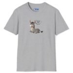 “Stop Looking at My Ass (Donkey) or I Have to Charge” – “Did You Look?” Cartoon 2 Sided T-Shirt Cute Funny Tee Sport Grey by Tees For Singles