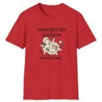 Valentine’s Day Overrated T-Shirt – ‘Change My Mind’ Cupid Graphic Tee 💘😏 Red by Tees For Singles