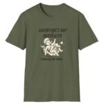Valentine’s Day Overrated T-Shirt – ‘Change My Mind’ Cupid Graphic Tee 💘😏 Military Green by Tees For Singles
