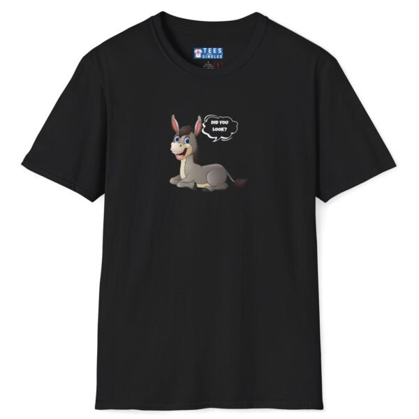 “Stop Looking at My Ass (Donkey) or I Have to Charge” – “Did You Look?” Cartoon 2 Sided T-Shirt Cute Funny Tee by Tees For Singles