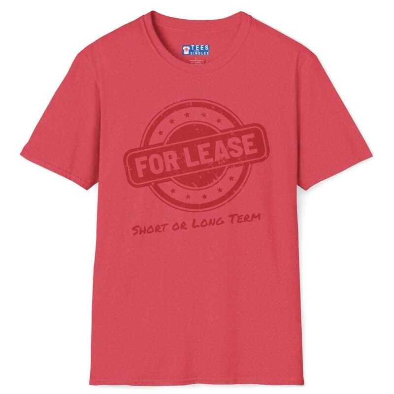 FOR LEASE: Short or Long Term Tee 😉🤝 Heather Red by Tees For Singles