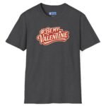 Valentine’s Day T-Shirt – “#BeMyValentine” Retro Graphic Tee ❤️😉 Dark Heather by Tees For Singles
