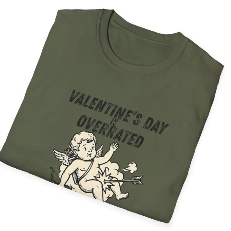 Valentine’s Day Overrated T-Shirt – ‘Change My Mind’ Cupid Graphic Tee 💘😏 by Tees For Singles