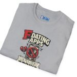 10801069459905546654_2048.jpeg T-Shirt “Dating Apps? I’d Rather Get Drinks” Vintage Graphic Tee by Tees For Singles - Reaction Fashion
