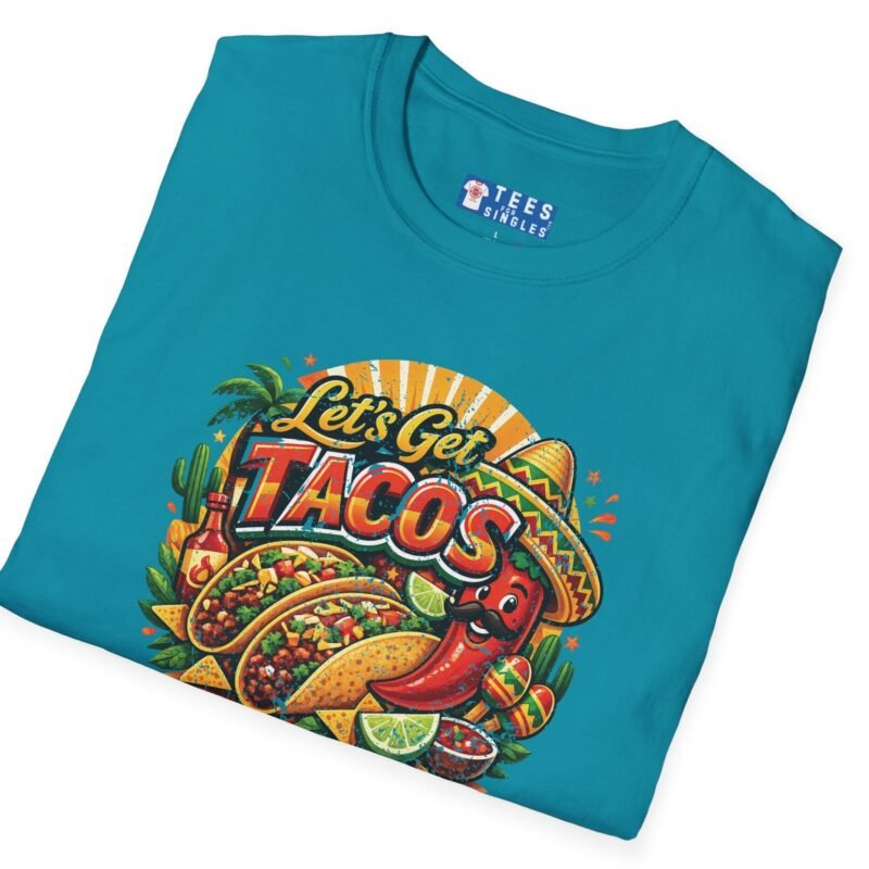 Let's Get Tacos 🌮🔥 Retro Mexican Food Taco Tee by Tees For Singles - Reaction Fashion
