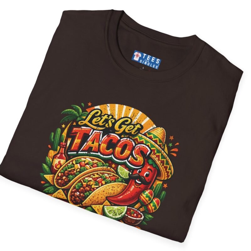 Let's Get Tacos 🌮🔥 Retro Mexican Food Taco Tee by Tees For Singles - Reaction Fashion
