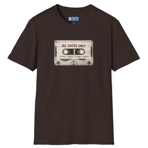 IRL DATES ONLY Cassette Tee Retro Look 📼 ☕ 1 Coffee 2 Drinks 3 Dinner 4 Music by Tees For Singles - Reaction Fashion
