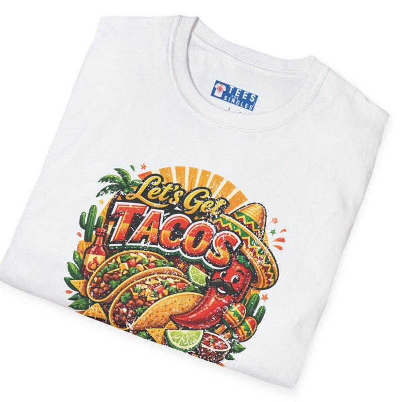Let's Get Tacos 🌮🔥 Retro Mexican Food Taco Tee by Tees For Singles - Reaction Fashion