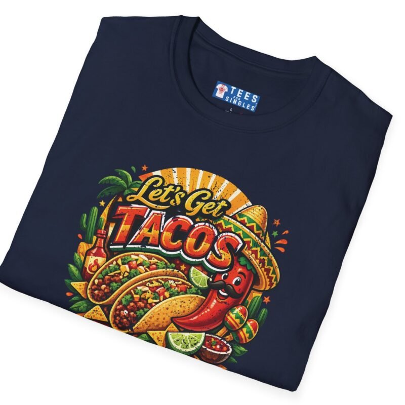 4222559805419870377_2048.jpeg Let's Get Tacos ๐ฎ๐ฅ Retro Mexican Food Taco Tee by Tees For Singles - Reaction Fashion