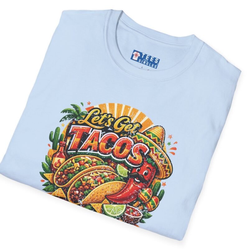 Let's Get Tacos 🌮🔥 Retro Mexican Food Taco Tee by Tees For Singles - Reaction Fashion
