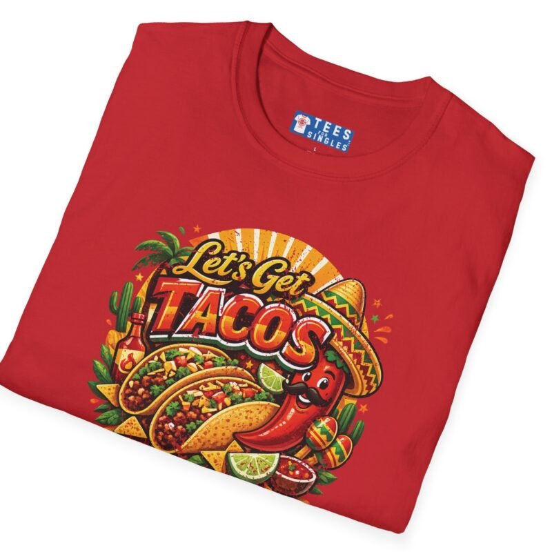 Let's Get Tacos 🌮🔥 Retro Mexican Food Taco Tee by Tees For Singles - Reaction Fashion