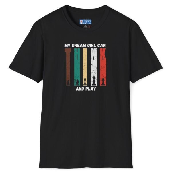 My Dream Girl Thinks & Plays Chess Tee♟️❤️ T-Shirt For Flirting Black by Tees For Singles - Reaction Fashion