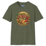 7664111346664150535_2048.jpeg Let's Get Tacos ๐ฎ๐ฅ Retro Mexican Food Taco Tee Military Green by Tees For Singles - Reaction Fashion