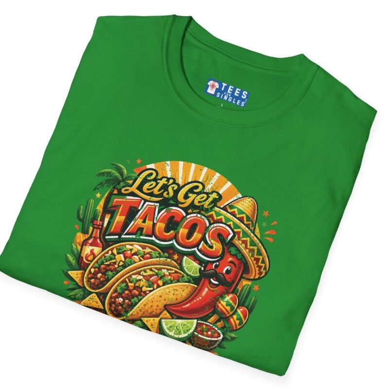 Let's Get Tacos 🌮🔥 Retro Mexican Food Taco Tee by Tees For Singles - Reaction Fashion