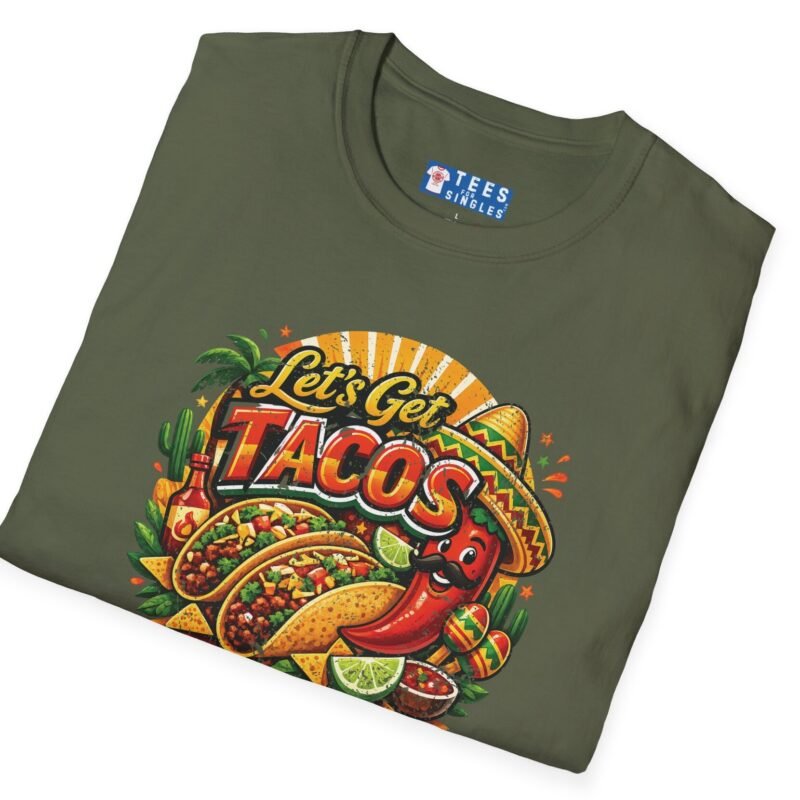 Let's Get Tacos 🌮🔥 Retro Mexican Food Taco Tee by Tees For Singles - Reaction Fashion
