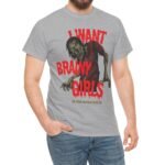 16733672697176043407_2048.jpeg "I Want Brainy Girls Graphic T-Shirt" - “Big Brain Cravings Never Die” Retro Zombie Graphic Tee by Tees For Singles - Reaction Fashion