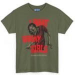 2568989581036934229_2048.jpeg "I Want Brainy Girls Graphic T-Shirt" - “Big Brain Cravings Never Die” Retro Zombie Graphic Tee Military Green by Tees For Singles - Reaction Fashion