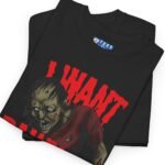 6759308472548395570_2048.jpeg "I Want Brainy Girls Graphic T-Shirt" - “Big Brain Cravings Never Die” Retro Zombie Graphic Tee by Tees For Singles - Reaction Fashion